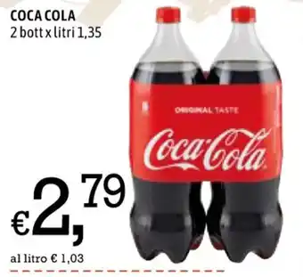 Famila COCA COLA 2 bott x litri 1,35 offerta