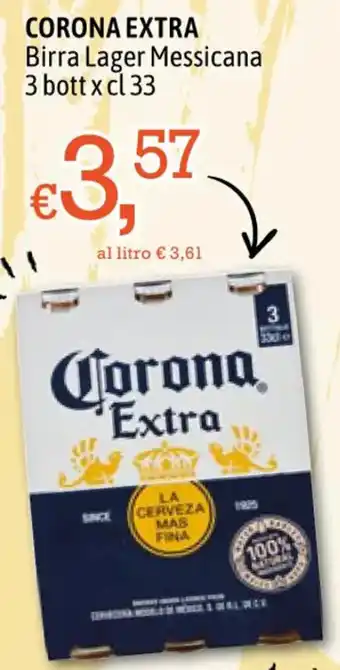 Famila CORONA EXTRA Birra Lager Messicanal 3 bott x cl 33 offerta