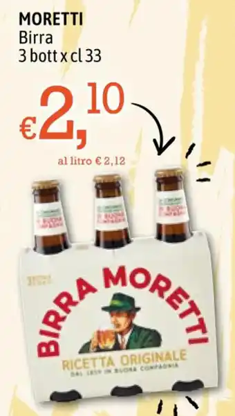 Famila MORETTI Birra Ipa 3 bott x cl 33 offerta