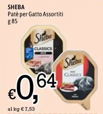 Famila SHEBA Patè per Gatto Assortiti g 85 offerta