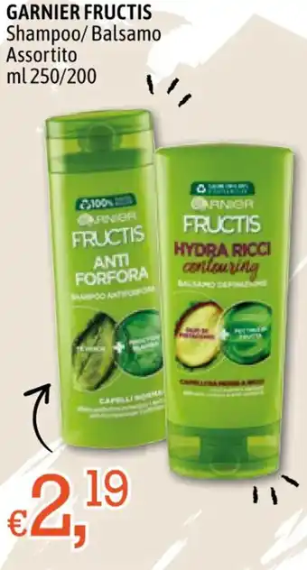 Famila GARNIER FRUCTIS Shampoo/ Balsamo Assortito ml 250/200 offerta