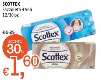 Famila SCOTTEX Fazzoletti 4 Veli 12/10 pz offerta