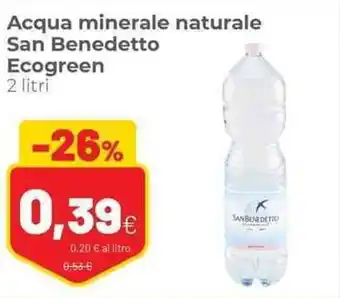 Coop Acqua minerale naturale San Benedetto Ecogreen 2 litri offerta