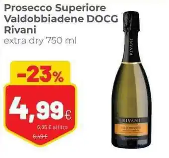 Prosecco Superiore Valdobbiadene DOCG Rivani extra dry 750 ml