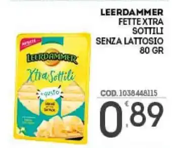 Eurocash Leerdammer Fette Xtra Sottili Senza Lattosio 80gr offerta