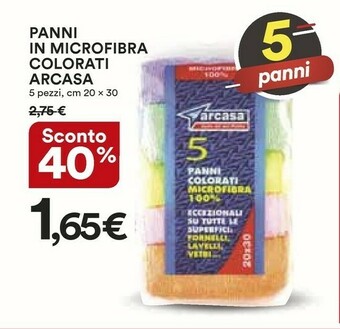Coop Arcasa Panni In Microfibra Colorati offerta