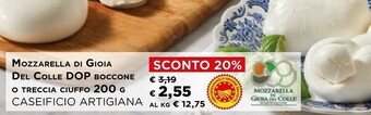 Iper La Grande Caseificio Artigiana Mozzarella Di Gioia Del Colle Dop Boccone 200 G offerta