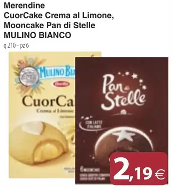 Docks Cash&Carry Merendine CuorCake Crema al Limone, Mooncake Pan di Stelle MULINO BIANCO g 210 offerta