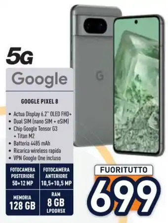 Unieuro GOOGLE PIXEL 8 offerta