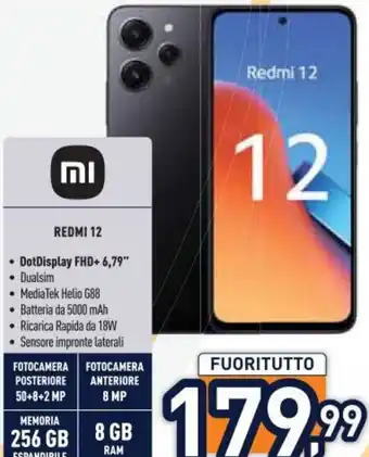 Unieuro REDMI 12 offerta