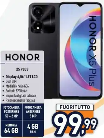 Unieuro HONOR X5 PLUS offerta