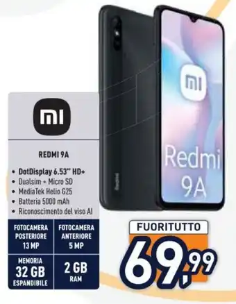 Unieuro REDMI 9A offerta