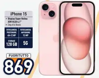Unieuro iPhone 15 offerta