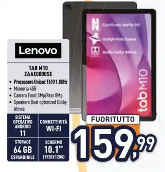 Unieuro Lenovo TAB M10 ZAAE0000SE offerta
