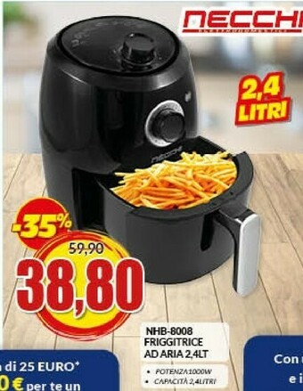 Risparmio Casa Necchi NHB 8008 Friggitrice Ad Aria offerta
