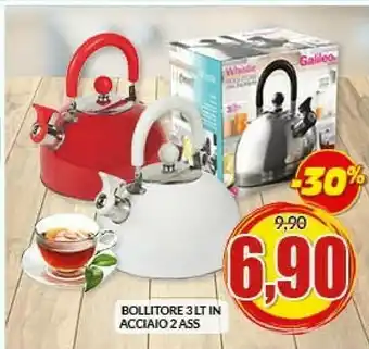 Risparmio Casa Galileo Bollitore 3lt In Acciaio offerta