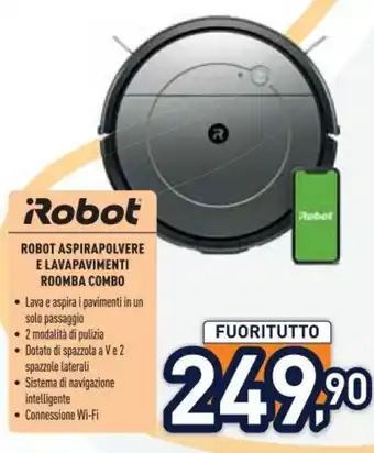 Unieuro ROBOT ASPIRAPOLVERE E LAVAPAVIMENTI ROOMBA COMBO offerta