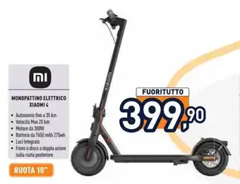 Unieuro MONOPATTINO ELETTRICO XIAOMI 4 offerta