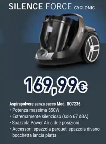 Unieuro SILENCE FORCE CYCLONIC Aspirapolvere senza sacco offerta