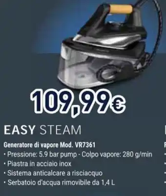 Unieuro EASY STEAM Generatore di vapore offerta