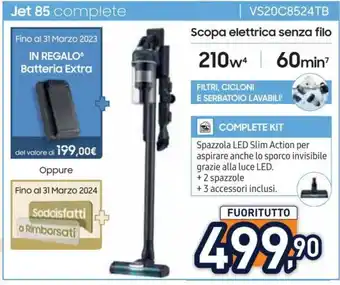 Unieuro Scopa elettrica senza filo offerta