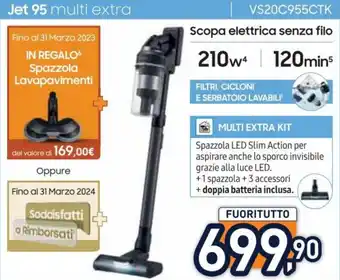 Unieuro Scopa elettrica senza filo offerta