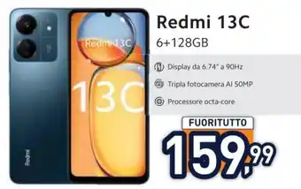 Unieuro Redmi 13C 6+128GB offerta