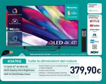 Unieuro TV QLED 43" 4K Ultra HD offerta