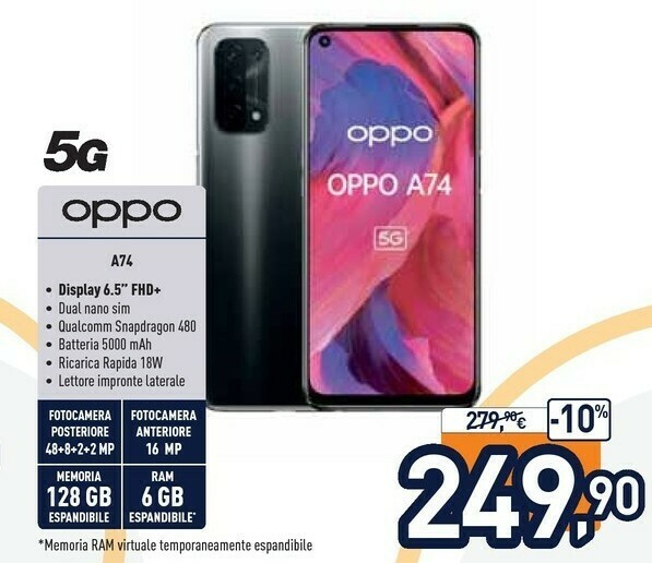 Oppo A74 5G 16,5 Cm (6.5\