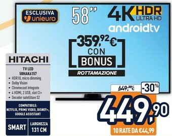 Hitachi TV Led 58HAK6157