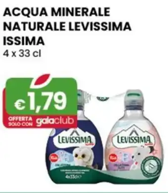 ACQUA MINERALE NATURALE LEVISSIMA LEVISSIMA 4 x 33 cl