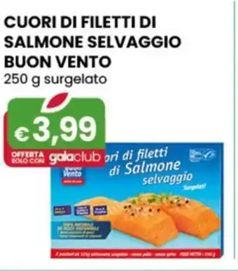 Gala Supermercati CUORI DI FILETTI DI SALMONE SELVAGGIO BUON VENTO 250 g surgelato offerta