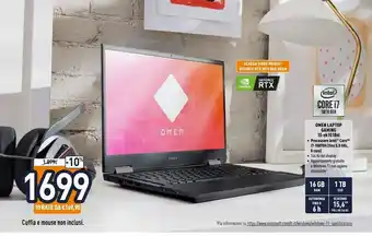 Unieuro HP OMEN 15-ek1018nl Computer Portatile 39,6 Cm (15.6") Full HD Intel® Core™ I7 Di Decima Generazione 16 GB DDR4-SDRAM 1000 GB offerta