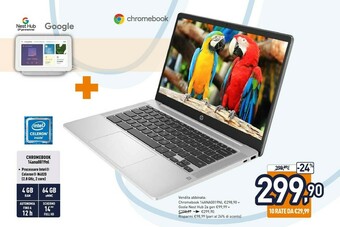 Unieuro HP Chromebook 14a-na0019nl 35,6 Cm (14") Full HD Intel® Celeron® 4 GB LPDDR4-SDRAM 64 GB EMMC Wi-Fi 5 (802.11ac) Chrome OS Ar offerta