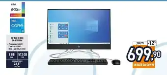 Unieuro HP 24-df1010n 60,5 Cm (23.8") 1920 X 1080 Pixel Intel® Core™ I5 Di Undicesima Generazione 8 GB DDR4-SDRAM 512 GB SSD PC All-i offerta