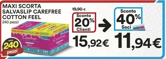 Coop Carefree Salvaslip offerta