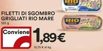Coop Rio Mare Filetti di sgombro offerta