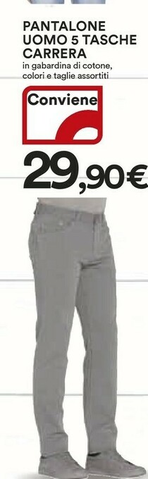 Coop Carrera Pantaloni uomo offerta