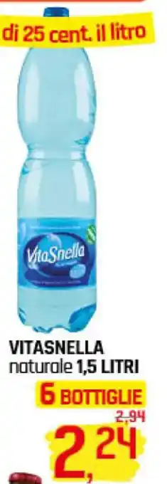 Famila Superstore VITASNELLA naturale 1,5 LITRI offerta