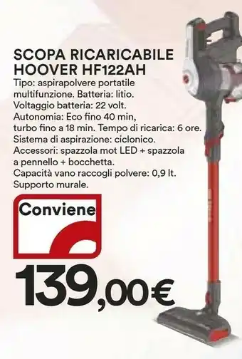 Coop Hoover Scopa elettrica offerta