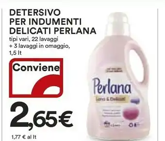 Coop Perlana Detersivo lavatrice offerta