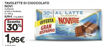 Coop Novi Cioccolato offerta