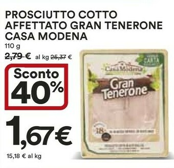 Coop Casa Modena Prosciutto cotto offerta