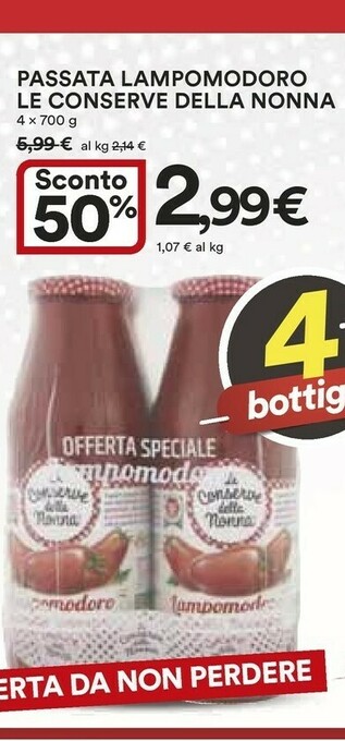Coop Le Conserve della Nonna Passata di pomodoro offerta