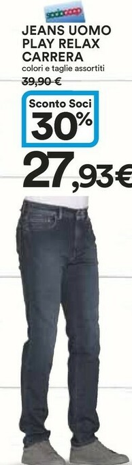 Coop Carrera Pantaloni uomo offerta