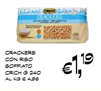 èccoMI CRACKERS CON RISO SOFFIATO CRICH G 240 offerta