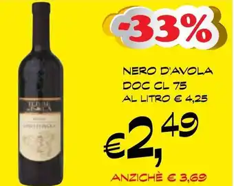 èccoMI NERO D'AVOLA DOC CL 75 offerta