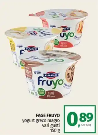 Superstore Pam FAGE FRUYO yogurt greco magro vari gusti 150 g offerta