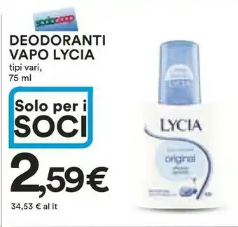 Ipercoop Lycia Deodorante offerta