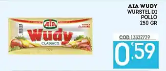 Eurocash Aia Wudy Wurstel di Pollo 250gr offerta